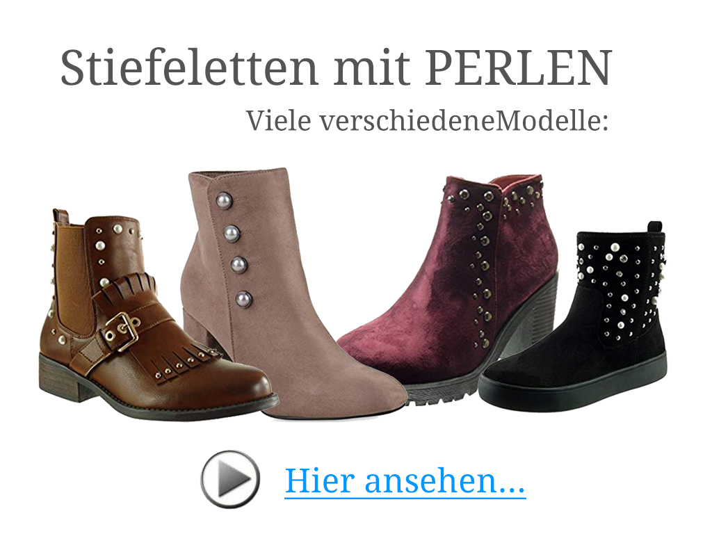 Stiefeletten mit Perlen